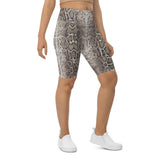 Python Snake Skin Biker Shorts