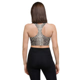 Python snake skin sports bra.(double-layered straps)
