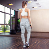 Grey on white leapard yoga Leggings