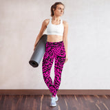 Pink cheetah+tiger yoga leggings