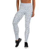 Grey on white leapard yoga Leggings