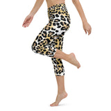 Cheetah-leapord Yoga Capri Leggings