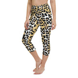 Cheetah-leapord Yoga Capri Leggings
