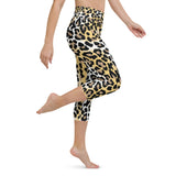 Cheetah-leapord Yoga Capri Leggings