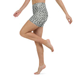 Cheetah Yoga Shorts - Grey
